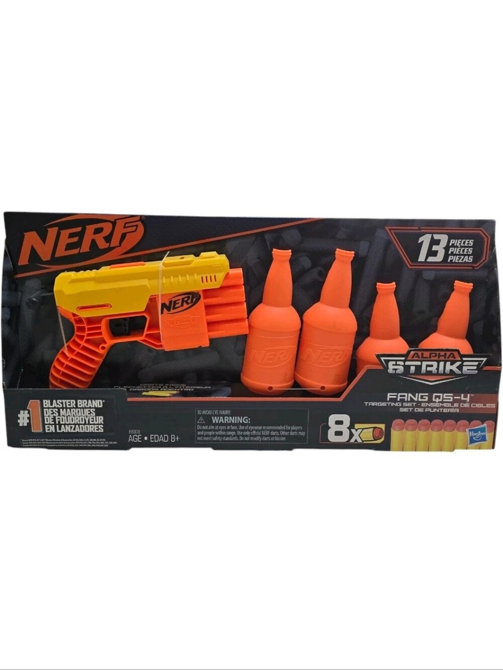 New NERF Alpha Strike Fang Nerf Dart Gun Targeting Set Blaster Darts and Targets